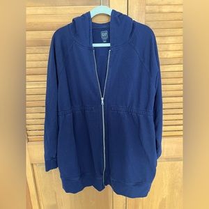 Gap Navy Maternity Zip up Hoodie